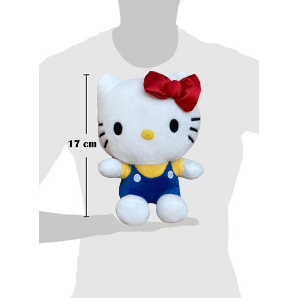 PELUCHE HELLO KITTY SANRIO MORBIDO PUPAZZO 17 CM IN FIBRA RICICLATA - 760025083/HELLOKITTY
