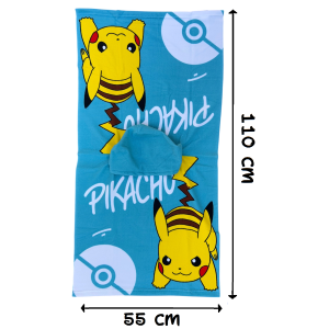 PONCHO MARE PIKACHU 110 X 55 CM ACCAPPATOIO PER BAMBINI MICROFIBRA - YE18177