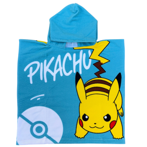 PONCHO MARE PIKACHU 110 X 55 CM ACCAPPATOIO PER BAMBINI MICROFIBRA - YE18177