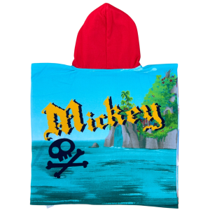 PONCHO MARE TOPOLINO DISNEY 110 X 55 CM ACCAPPATOIO PER BAMBINI MICROFIBRA - YE18252