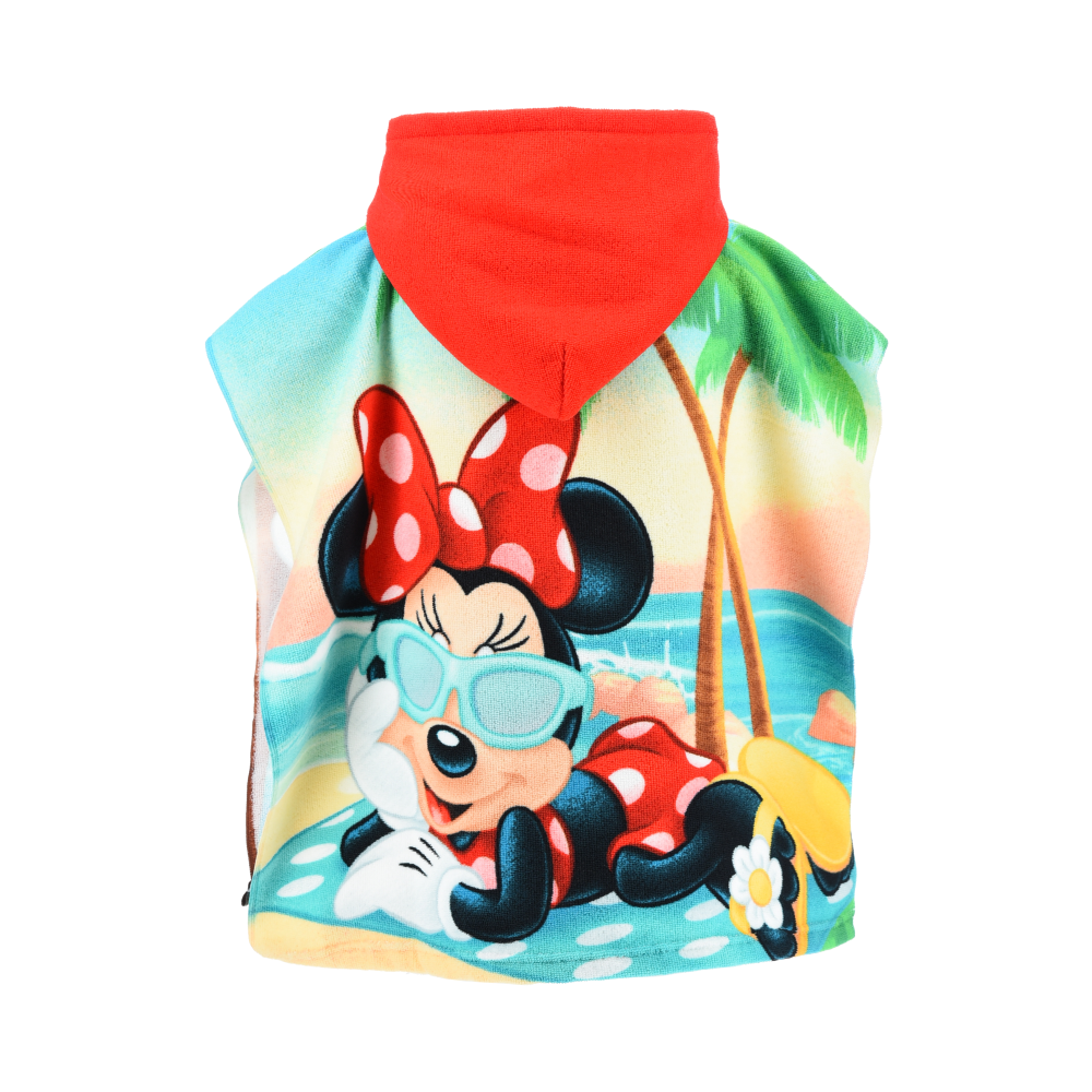 PONCHO MARE MINNIE DISNEY 110 X 55 CM ACCAPPATOIO PER BAMBINI MICROFIBRA - YE18253