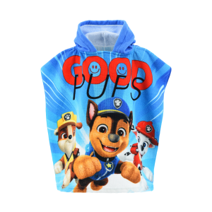 PONCHO MARE PAW PATROL 110 X 55 CM ACCAPPATOIO PER BAMBINI MICROFIBRA - YE18106