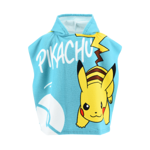 PONCHO MARE PIKACHU 110 X 55 CM ACCAPPATOIO PER BAMBINI MICROFIBRA - YE18177