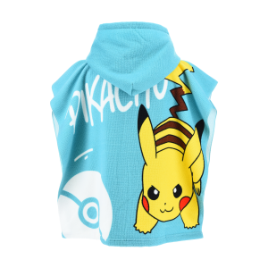 PONCHO MARE PIKACHU 110 X 55 CM ACCAPPATOIO PER BAMBINI MICROFIBRA - YE18177