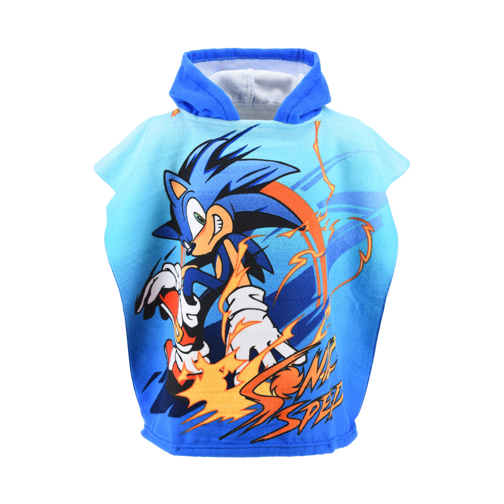 PONCHO MARE SONIC 110 X 55 CM ACCAPPATOIO PER BAMBINI MICROFIBRA - YE18283