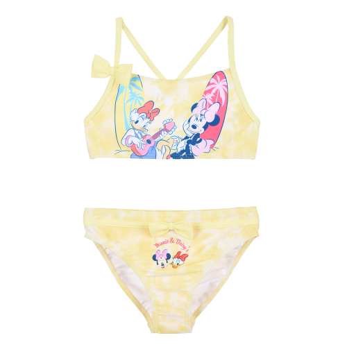 COSTUME MARE MINNIE E PAPERINA DISNEY BIKINI DUE PEZZI TOP E SLIP BAMBINA - YE18085GIALLO