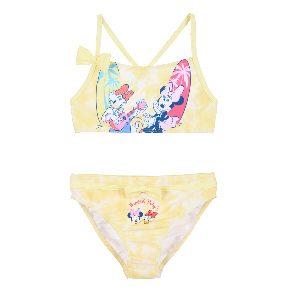 COSTUME MARE MINNIE E PAPERINA DISNEY BIKINI DUE PEZZI TOP E SLIP BAMBINA - YE18085GIALLO