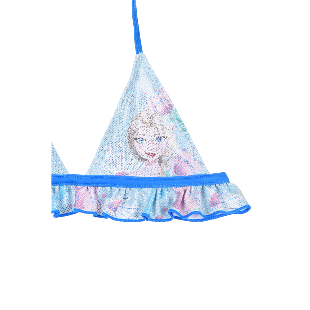 COSTUME MARE FROZEN DISNEY ELSA BIKINI DUE PEZZI TOP E SLIP BAMBINA - YE18047CELESTE