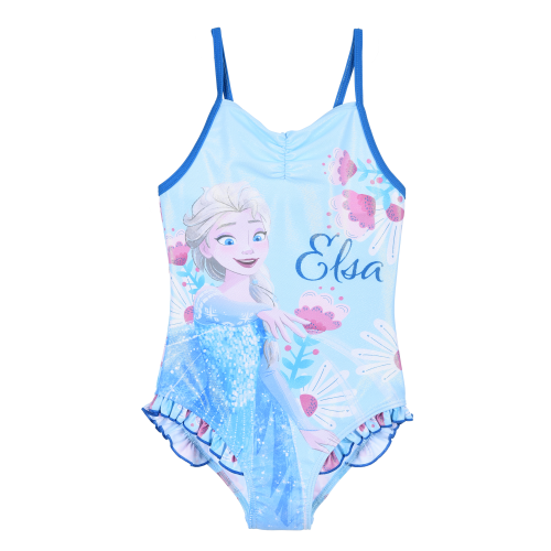 COSTUME MARE FROZEN DISNEY ELSA INTERO 1 PEZZO BAMBINA PISCINA- YE18039CELESTE