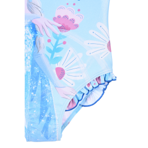 COSTUME MARE FROZEN DISNEY ELSA INTERO 1 PEZZO BAMBINA PISCINA- YE18039CELESTE