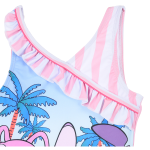 COSTUME MARE STITCH E ANGEL DISNEY INTERO 1 PEZZO BAMBINA PISCINA - YE18212ROSA