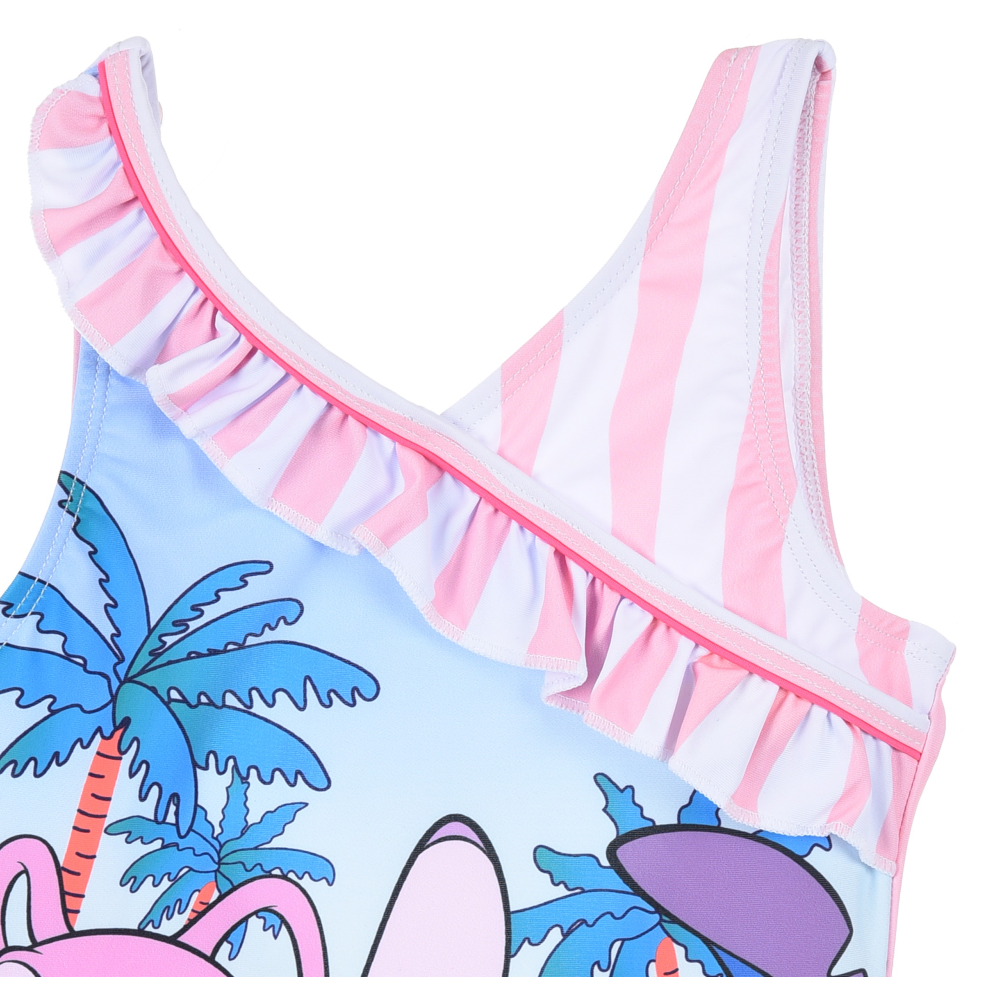 COSTUME MARE STITCH E ANGEL DISNEY INTERO 1 PEZZO BAMBINA PISCINA - YE18212ROSA