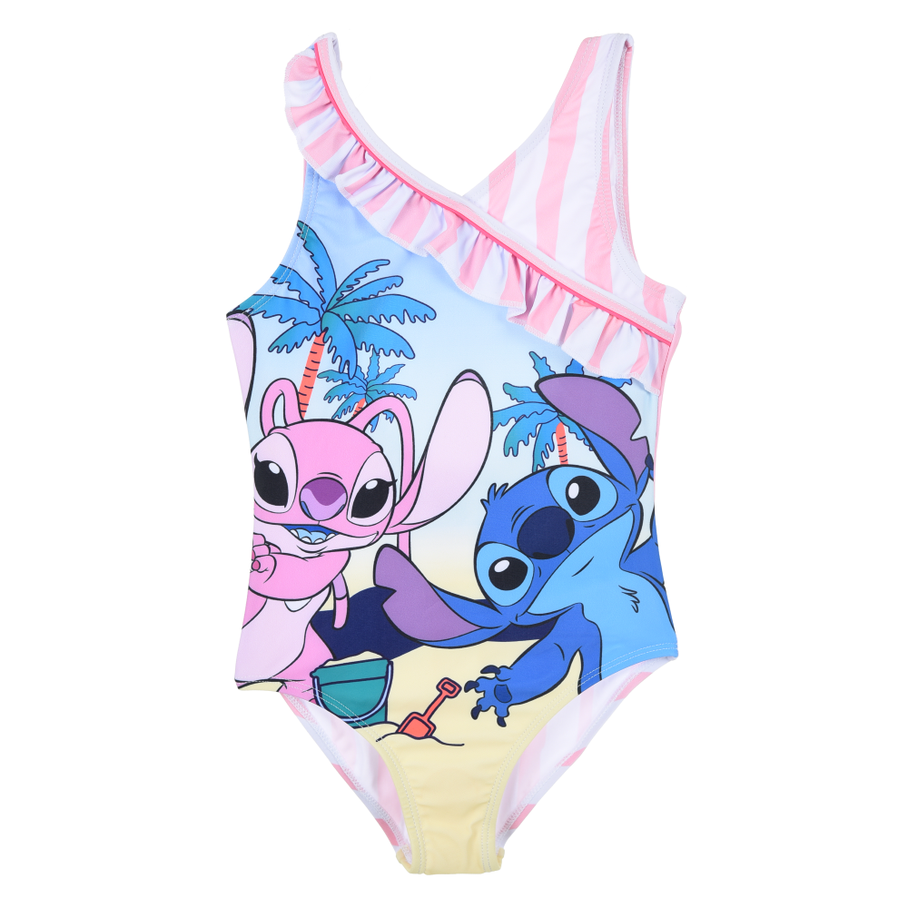COSTUME MARE STITCH E ANGEL DISNEY INTERO 1 PEZZO BAMBINA PISCINA - YE18212ROSA