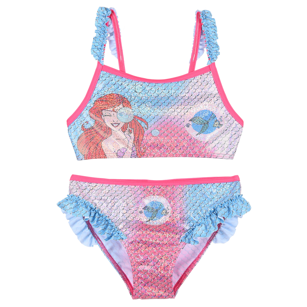 COSTUME MARE LA SIRENETTA ARIEL DISNEY BIKINI 2 PEZZI TOP E SLIP BAMBINA - YE18010ROSA
