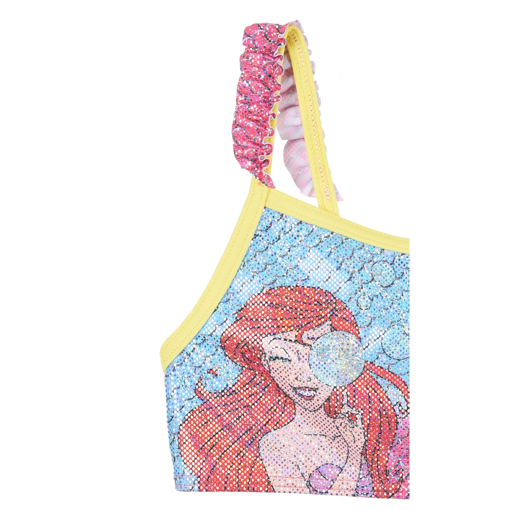 COSTUME MARE LA SIRENETTA ARIEL DISNEY BIKINI 2 PEZZI TOP E SLIP BAMBINA - YE18010GIALLO