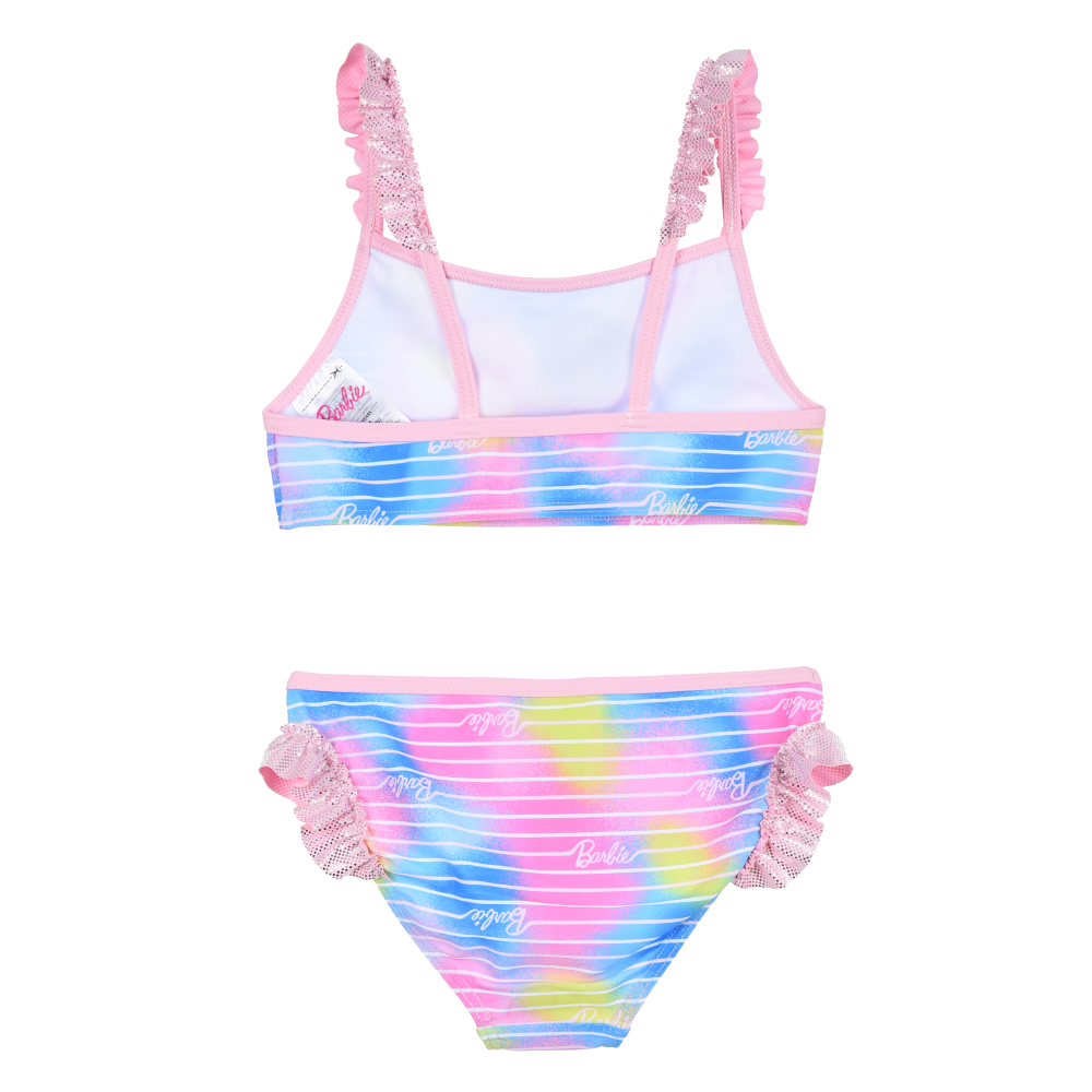 COSTUME MARE BARBIE MATTEL BIKINI 2 PEZZI TOP E SLIP PISCINA - YE18207ROSA