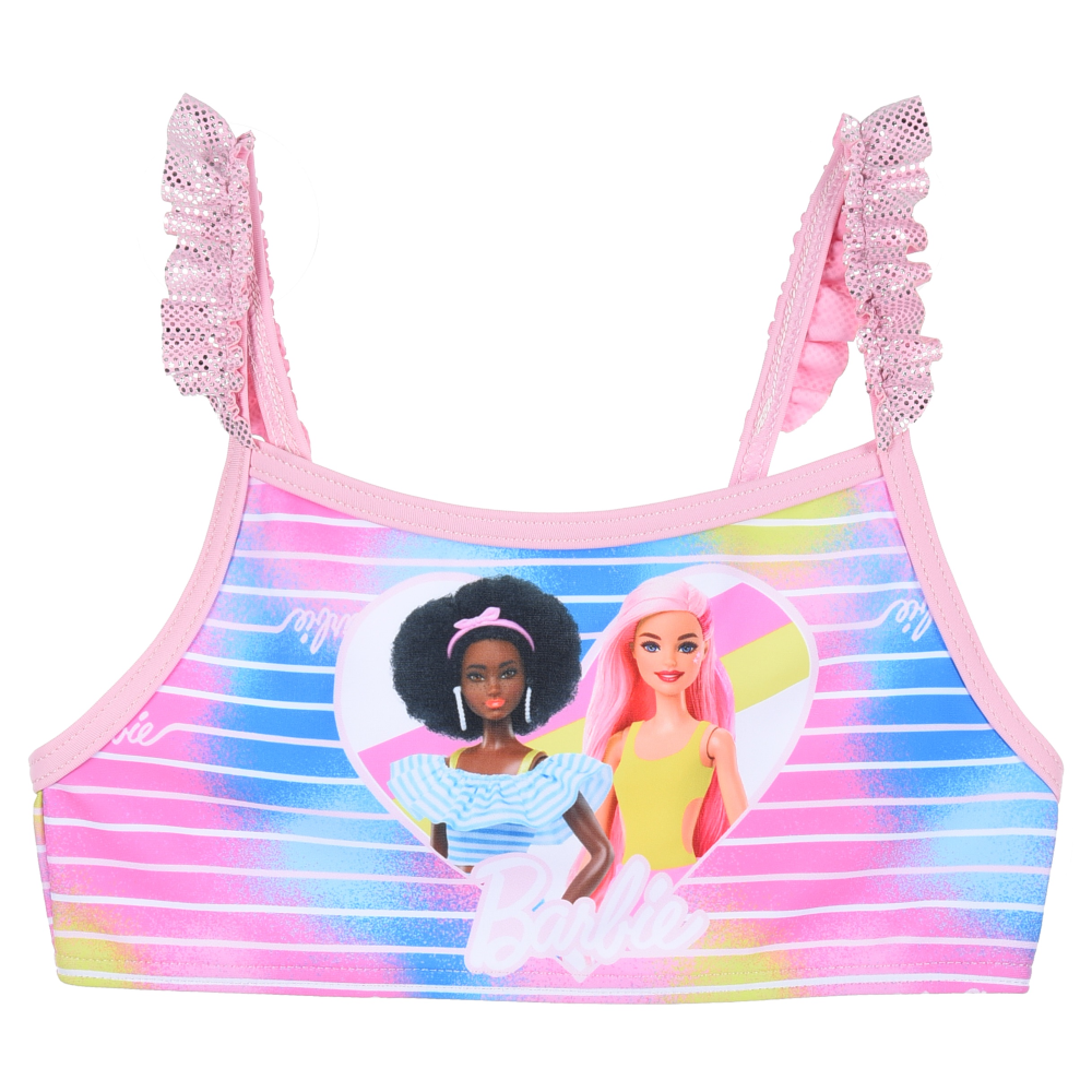 COSTUME MARE BARBIE MATTEL BIKINI 2 PEZZI TOP E SLIP PISCINA - YE18207ROSA