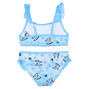 COSTUME DA BAGNO BLUEY BIKINI 2 PEZZI TOP E SLIP BAMBINA PISCINA MARE- YE18004.GRS/CELESTE