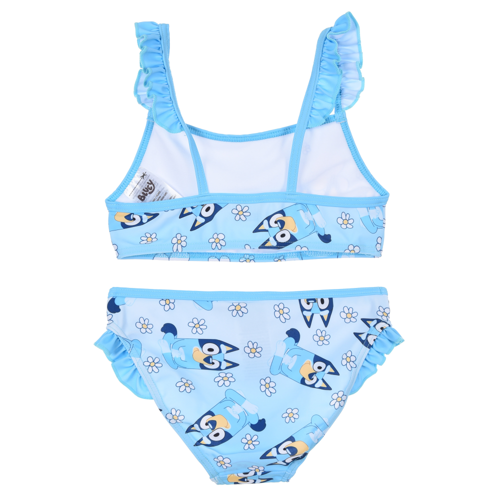 COSTUME DA BAGNO BLUEY BIKINI 2 PEZZI TOP E SLIP BAMBINA PISCINA MARE- YE18004.GRS/CELESTE
