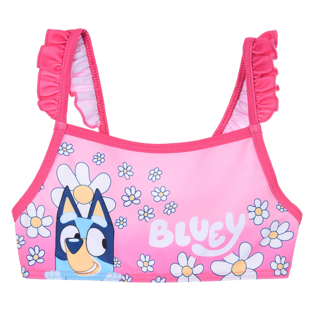COSTUME DA BAGNO BLUEY BIKINI 2 PEZZI TOP E SLIP BAMBINA PISCINA MARE- YE18004.GRS/FUCSIA