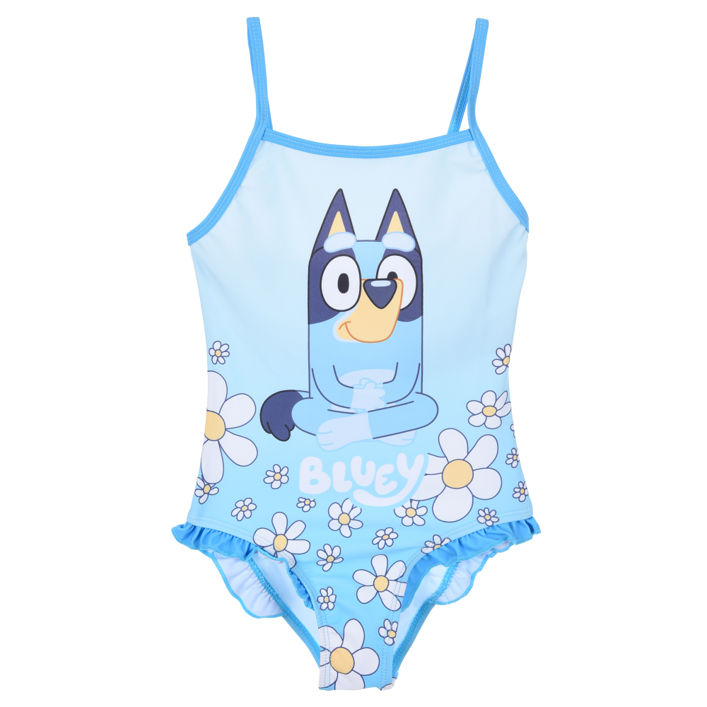 COSTUME DA BAGNO BLUEY INTERO 1 PEZZO BAMBINA MARE PISCINA- YE18003.GRS/CELESTE