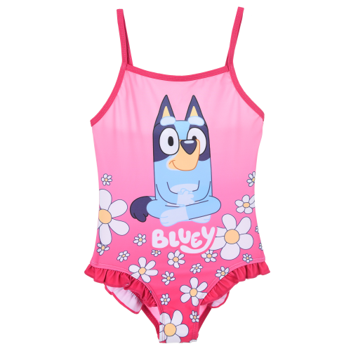 COSTUME DA BAGNO BLUEY INTERO 1 PEZZO BAMBINA MARE PISCINA- YE18003.GRS/FUCSIA
