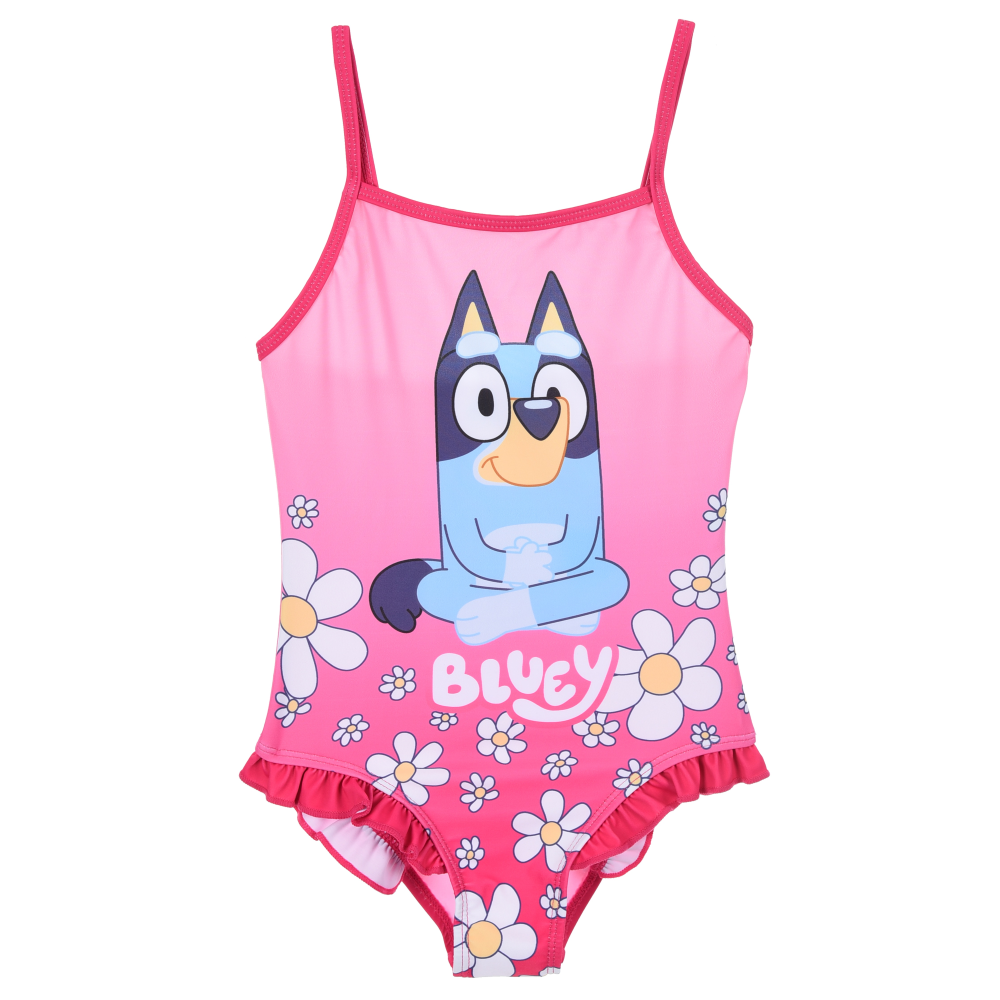 COSTUME DA BAGNO BLUEY INTERO 1 PEZZO BAMBINA MARE PISCINA- YE18003.GRS/FUCSIA