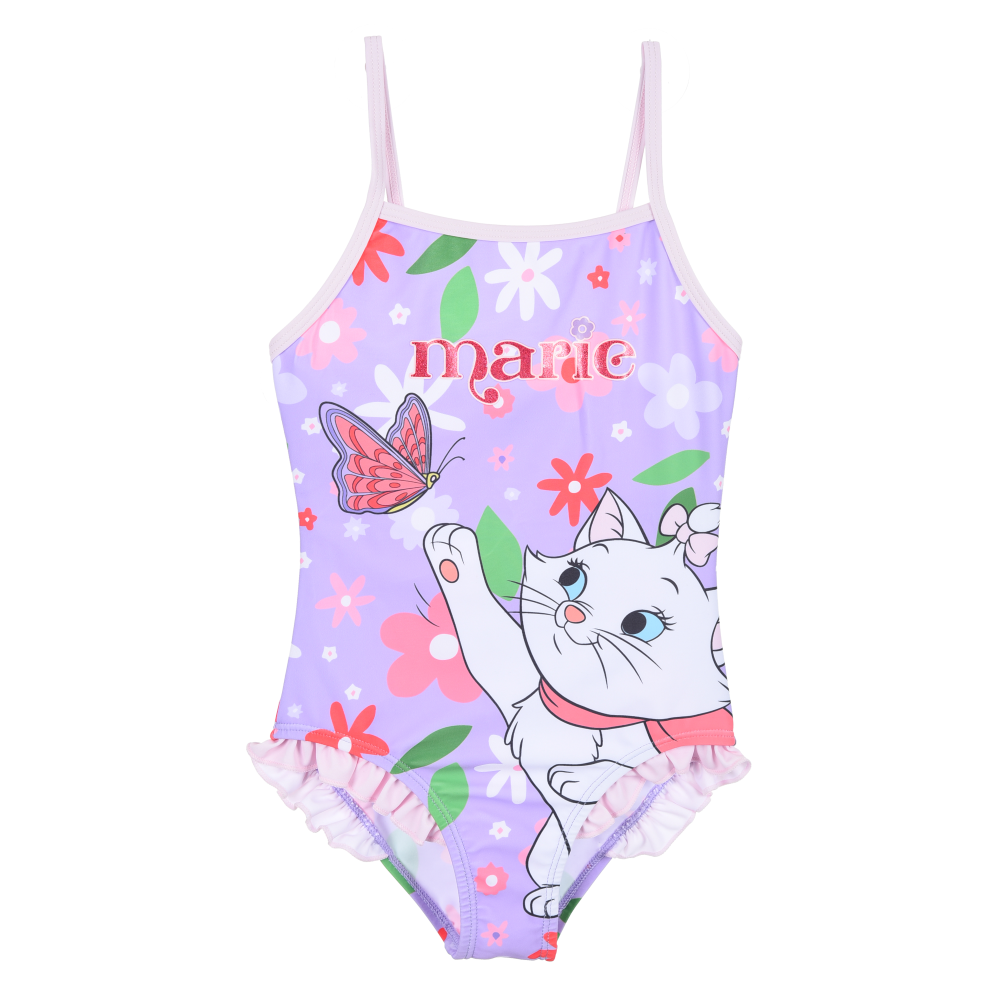 COSTUME DA BAGNO MARIE GLI ARISTOGATTI INTERO 1 PEZZO BAMBINA MARE PISCINA- YE18071LILLA