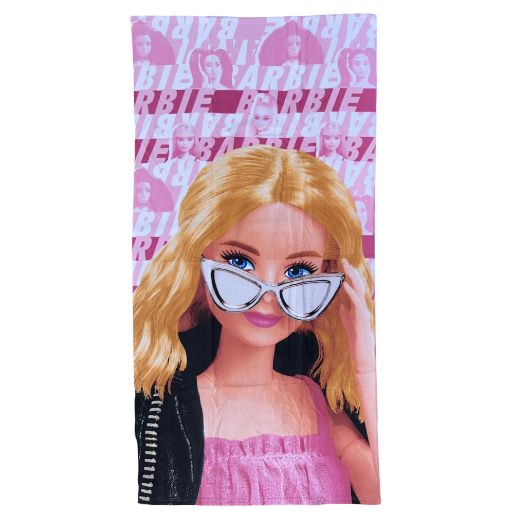 TELO MARE BARBIE ASCIUGAMANO PER BAMBINI IN MICROFIBRA CM 140X70 - BAR36-5036