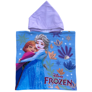 PONCHO MARE FROZEN DISNEY 100 X 50 CM ACCAPPATOIO PER BAMBINI 100% PL - FRO36-5076