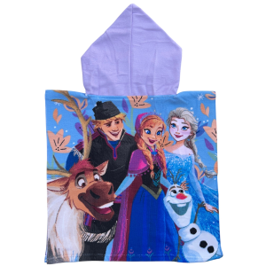 PONCHO MARE FROZEN DISNEY 100 X 50 CM ACCAPPATOIO PER BAMBINI 100% PL - FRO36-5076