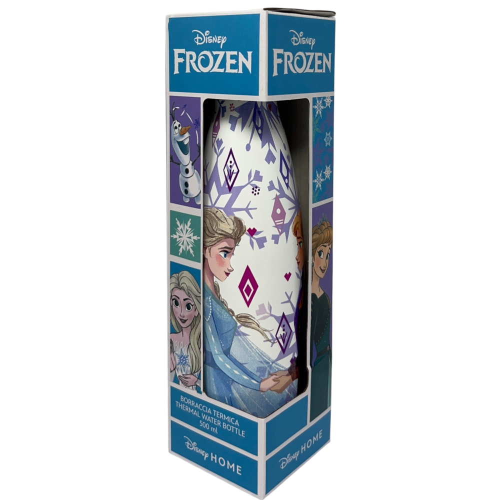 BORRACCIA TERMICA FROZEN II DISNEY IN ACCIAIO INOX BOTTIGLIA CON TAPPO SVITABILE 500 ML - D11289TE/B