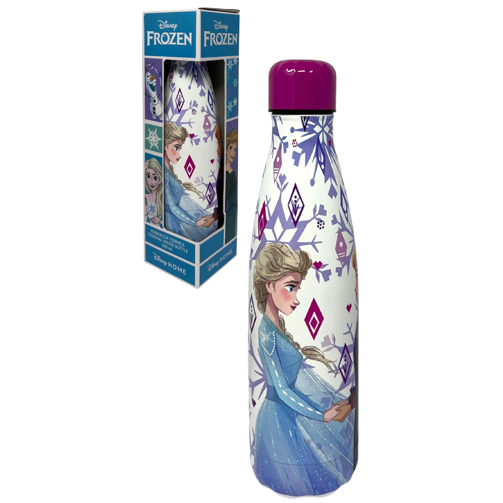 BORRACCIA TERMICA FROZEN II DISNEY IN ACCIAIO INOX BOTTIGLIA CON TAPPO SVITABILE 500 ML - D11289TE/B