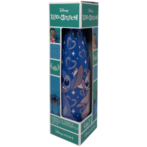 BORRACCIA TERMICA STITCH E ANGEL DISNEY IN ACCIAIO INOX BOTTIGLIA CON TAPPO SVITABILE 500 ML - D11291TE/B