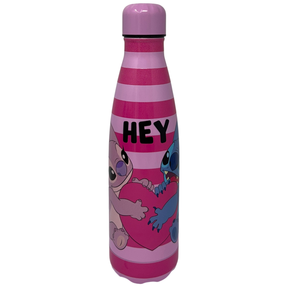 BORRACCIA TERMICA STITCH E ANGEL DISNEY IN ACCIAIO INOX BOTTIGLIA CON TAPPO SVITABILE 500 ML - D11291TE/R