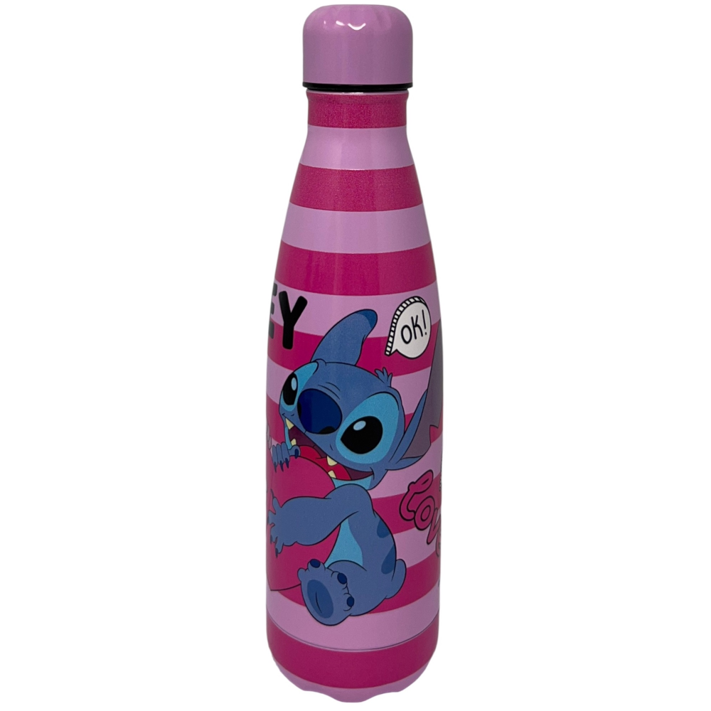 BORRACCIA TERMICA STITCH E ANGEL DISNEY IN ACCIAIO INOX BOTTIGLIA CON TAPPO SVITABILE 500 ML - D11291TE/R