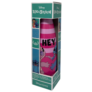 BORRACCIA TERMICA STITCH E ANGEL DISNEY IN ACCIAIO INOX BOTTIGLIA CON TAPPO SVITABILE 500 ML - D11291TE/R