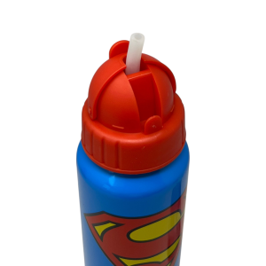 BORRACCIA IN ALLUMINIO SUPERMAN BOTTIGLIA CON CANNUCCIA 550 ML PER BAMBINI - L09093MC/R