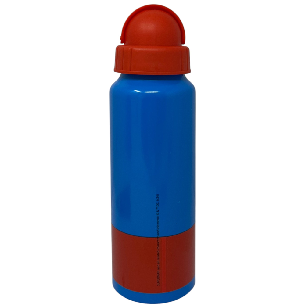 BORRACCIA IN ALLUMINIO SUPERMAN BOTTIGLIA CON CANNUCCIA 550 ML PER BAMBINI - L09093MC/R