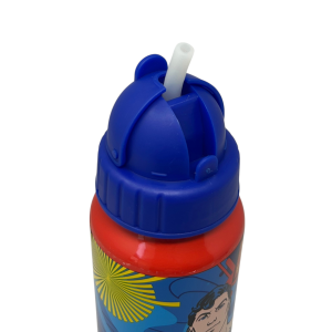 BORRACCIA IN ALLUMINIO SUPERMAN BOTTIGLIA CON CANNUCCIA 550 ML PER BAMBINI - L09093MC/B