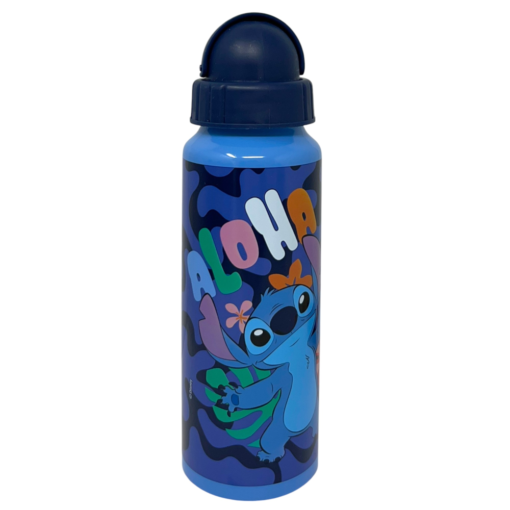 BORRACCIA IN ALLUMINIO CON CANNUCCIA STITCH DISNEY BOTTIGLIA PER BAMBINI 550 ML - D09507MC/B