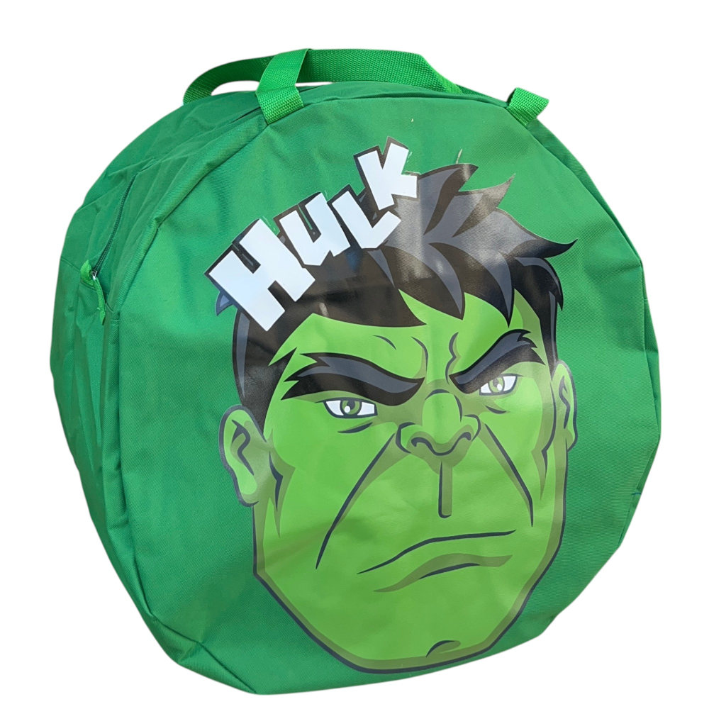 BORSA PORTAGIOCHI HULK AVENGERS MARVEL ROTONDA CON MANICI E CHIUSURA A ZIP 50X32 CM - M08944MC