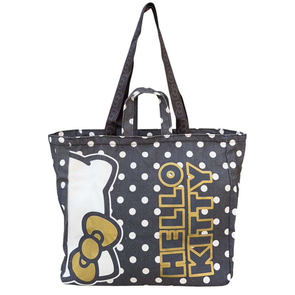 BORSA CON MANICI HELLO KITTY SANRIO SHOPPER CON TRACOLLA BORSA MARE TEMPO LIBERO - H09196MC