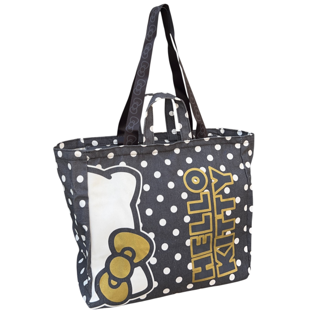 BORSA CON MANICI HELLO KITTY SANRIO SHOPPER CON TRACOLLA BORSA MARE TEMPO LIBERO - H09196MC