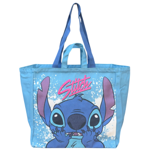 BORSA CON MANICI STITCH DISNEY SHOPPER CON TRACOLLA BORSA MARE TEMPO LIBERO - D08966MC