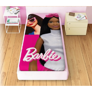 TRAPUNTINO DOUBLEFACE BARBIE COPERTA COPRILETTO TRAPUNTATO 100 GSM LETTO SINGOLO 170X250 CM - BAR1767