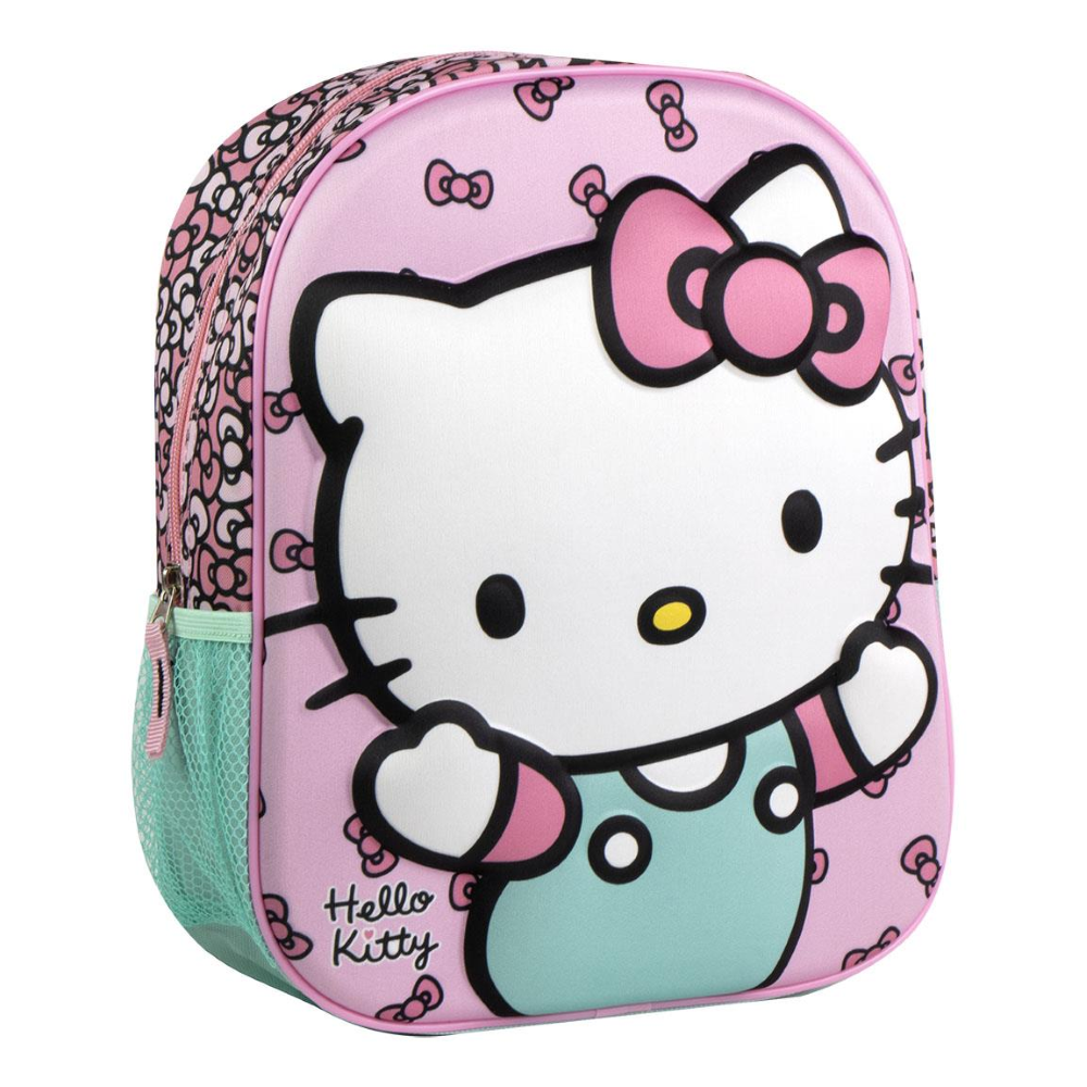 ZAINO ASILO 3D HELLO KITTY BORSA 32 CM PER SCUOLA MATERNA DA PASSEGGIO- 5877