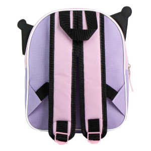 ZAINO ASILO 3D KUROMI BORSA CON APPLICAZIONI 31 CM PER SCUOLA MATERNA DA PASSEGGIO - 5849