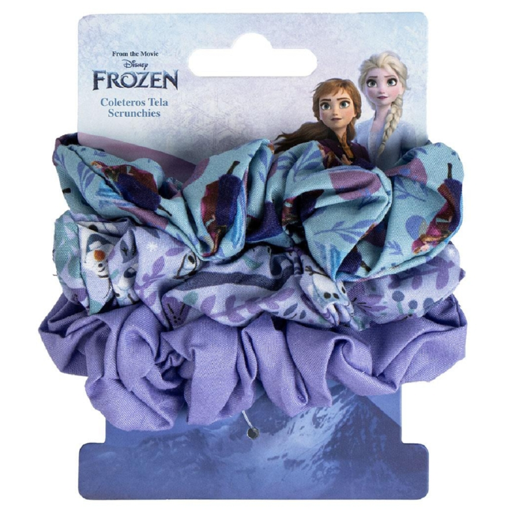 SCRUNCHIES FROZEN DISNEY SET 3 PEZZI ELASTICI MORBIDI PER CAPELLI- 3078 
