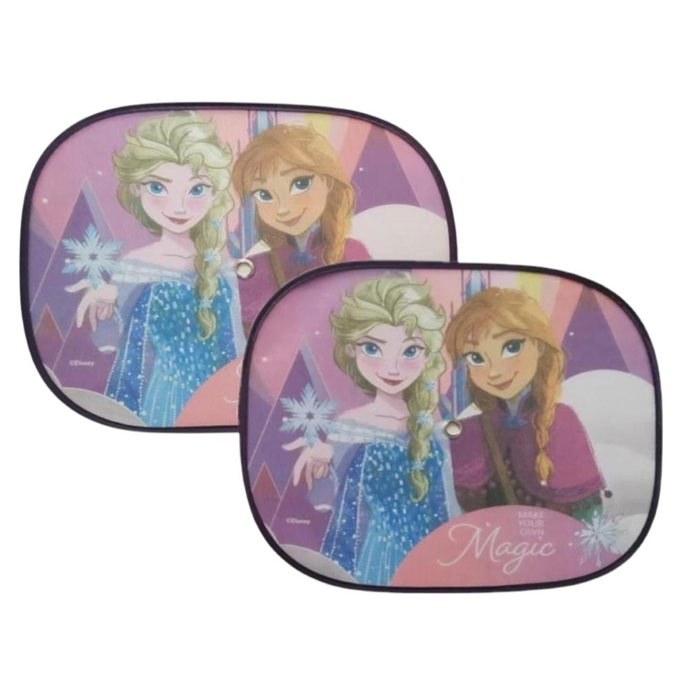 TENDINE PARASOLE LATERALI FROZEN DISNEY COPPIA DI TENDINE PER AUTO 44 X 35 CM PROTEZIONE RAGGI UV - 31602